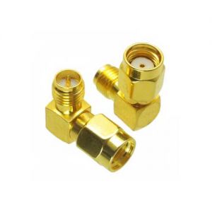 RP-SMA Male Jack to RP-SMA Female 90 Degree Connector